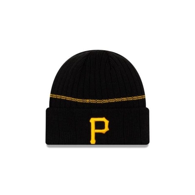 Black Pittsburgh Pirates Hat - New Era MLB Sport Knit Beanie USA5280173